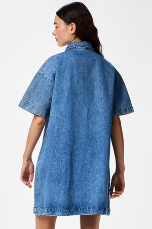 SkyA-Shape Jeanskleid – Mittelblauer Denim