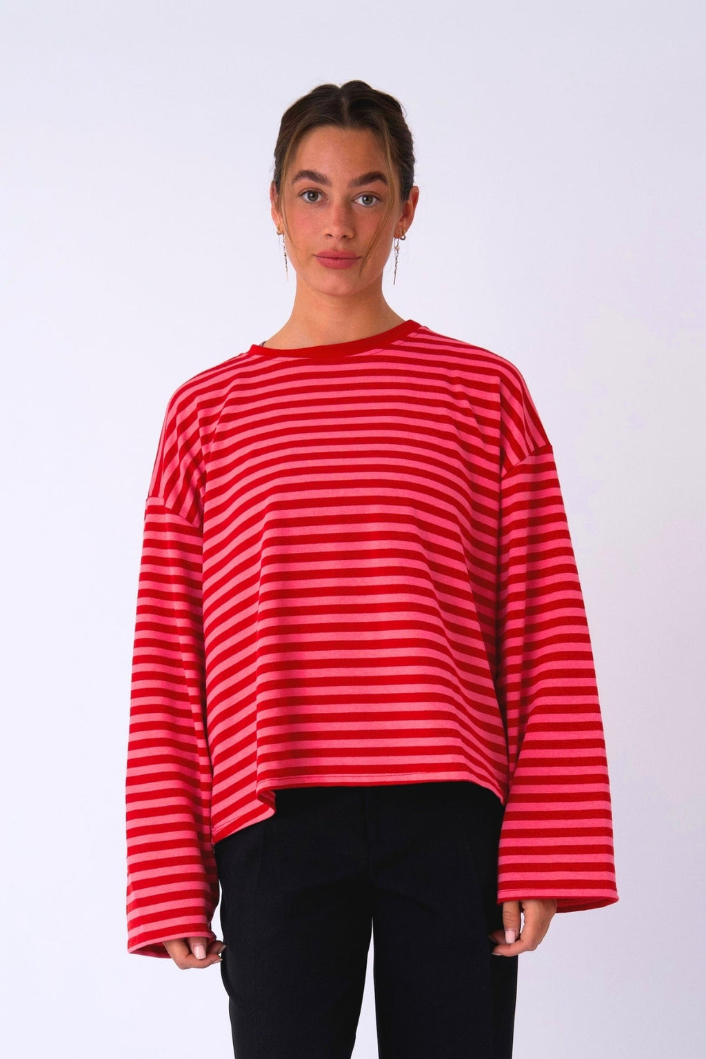 Cleo Bluse - Rot/Rosa