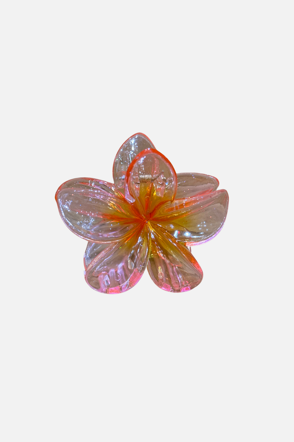 Blumenhaarclip - Pink/Orange