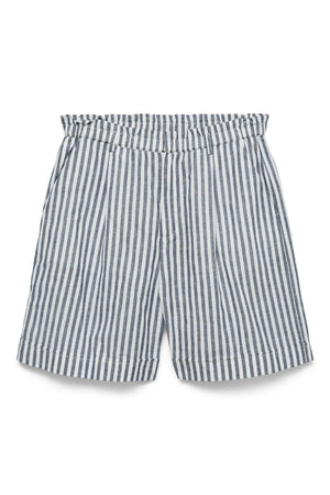 Selma Shorts - Marineblauer Blazer mit Streifen-Schneeweiß