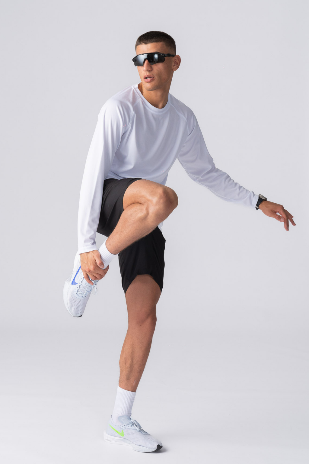 Longsleeve Training T -Shirt - Weiß