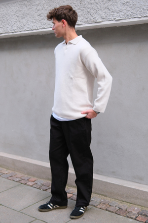 Chino breit - schwarz