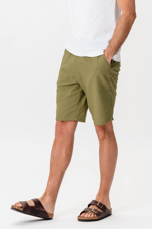 Wäsche mit kurzärärmernem Hemd + Leinen Shorts - Weiß (Paketangebot)