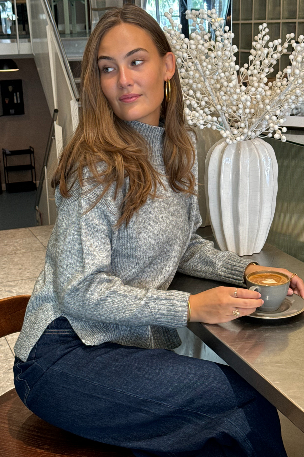 Emma Knit – Hellgrau Melange