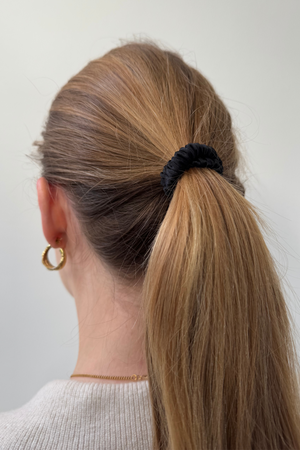 Seiden elastisch - schwarz