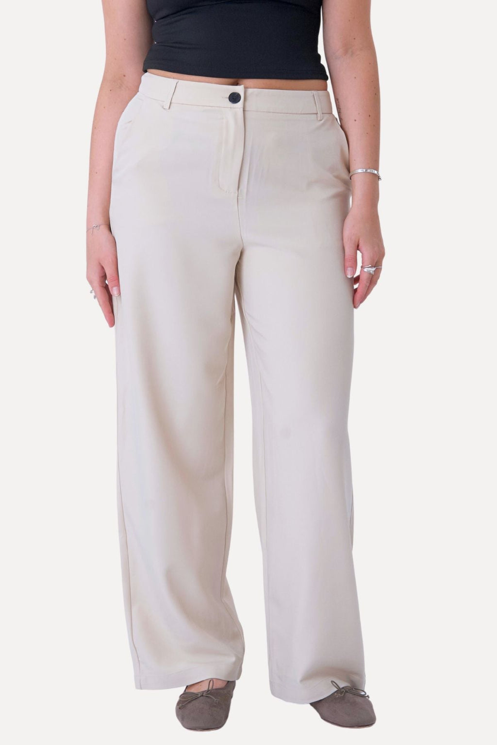 Klassischer Anzug Pants - Beige