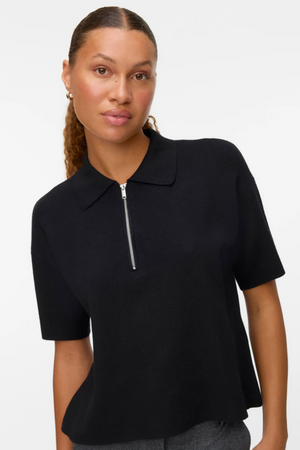 Gold 2/4 Poloneck Pullover - Schwarz