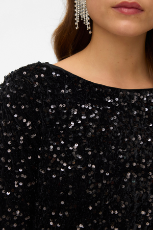 Bella kurzes Kleid - Schwarz