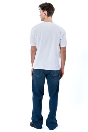 Kastenförmiges T-Shirt – Weiß