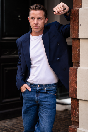 Premium Double Breasted Blazer - Marine