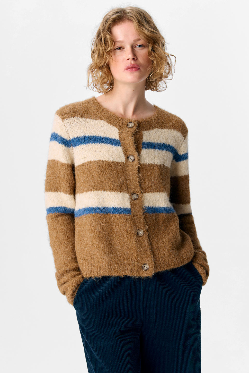 Galia -Strick -Strickjacke - Tannin Melange