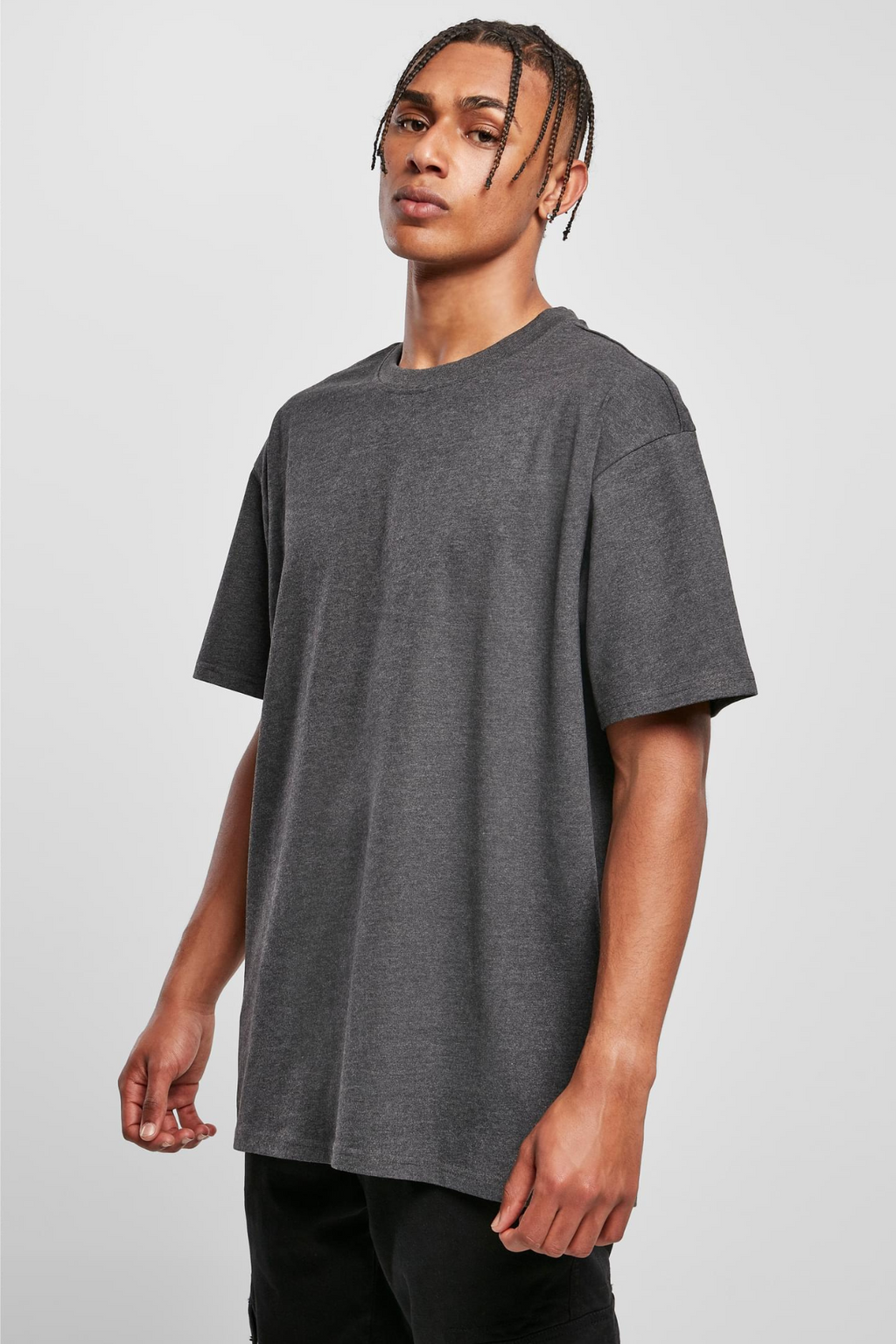 Schwer Oversized T -Shirt - Holzkohle