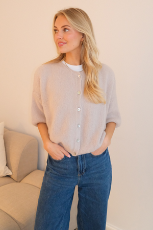 Mary Kurzarmstrick – Beige