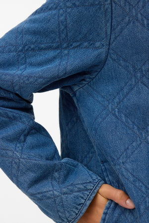 Era Steppjacke – Mittelblauer Denim