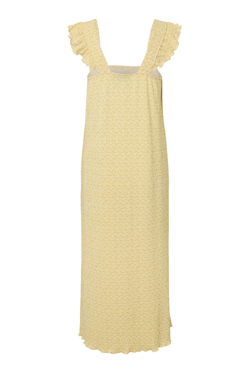 Volantkleid mit Flora-Trägern – Französische Vanille