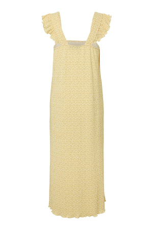 Volantkleid mit Flora-Trägern – Französische Vanille