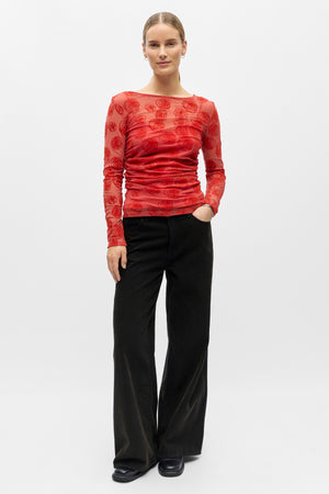 Elodie Top – Cranberry-Weihnachtsstern-Rosen