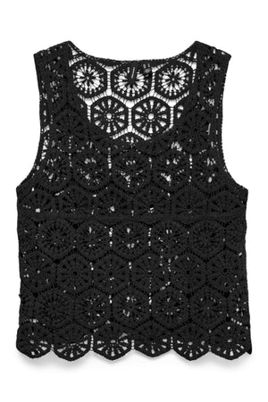 Elsa Crop Top - Schwarz