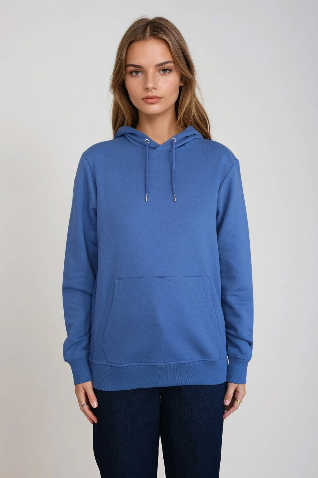 Sweatshirt Hoodie - Staubblau