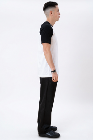 Basic Raglan T -Shirt - Schwarz und Weiß