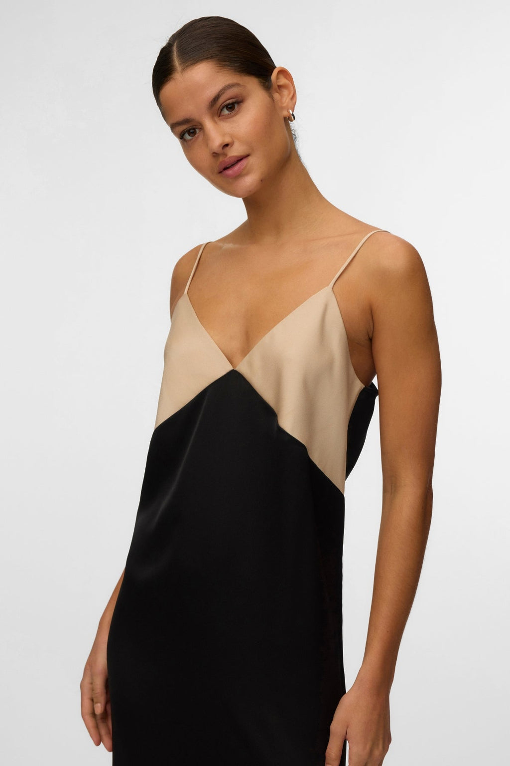 Joy Singlet Knöchelkleid – Zement Schwarz Kontrast