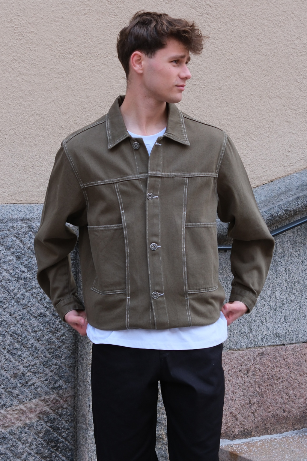Jeansjacke – Khaki