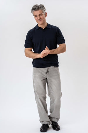 Nathan Strickpolo – Marineblau