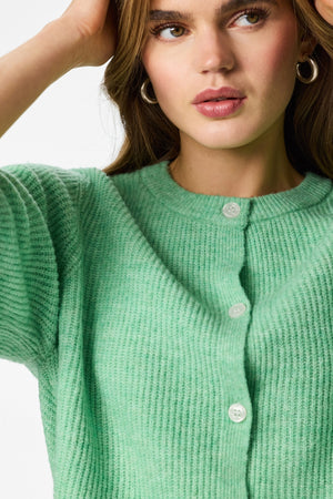 Silly Strickjacke mit O-Ausschnitt – Sprucestone Melange