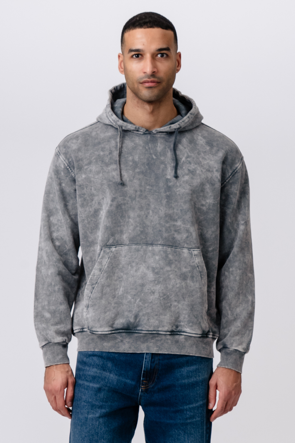 Vincent Kapuzenpullover – Grau