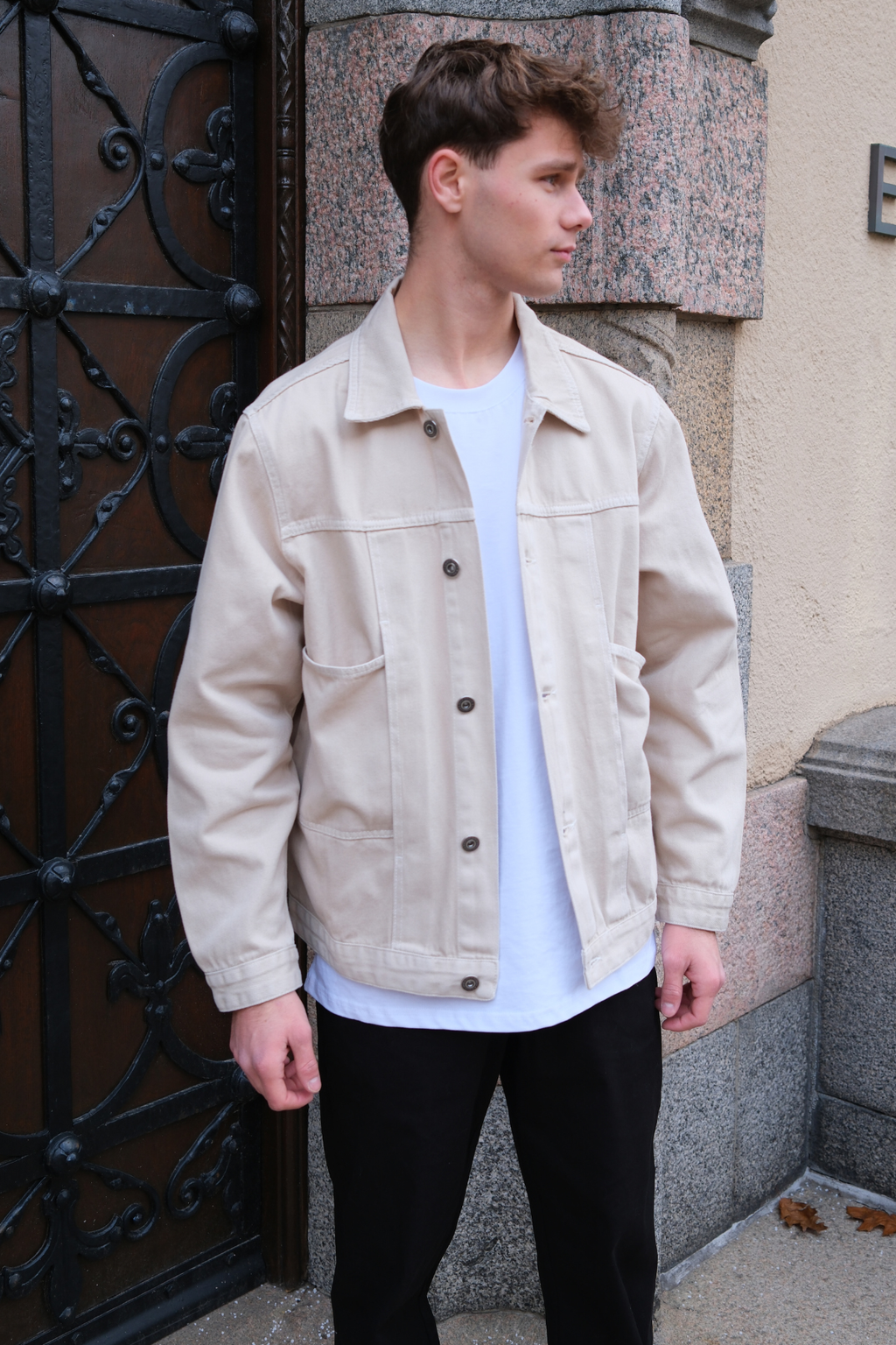 Jeansjacke – Beige