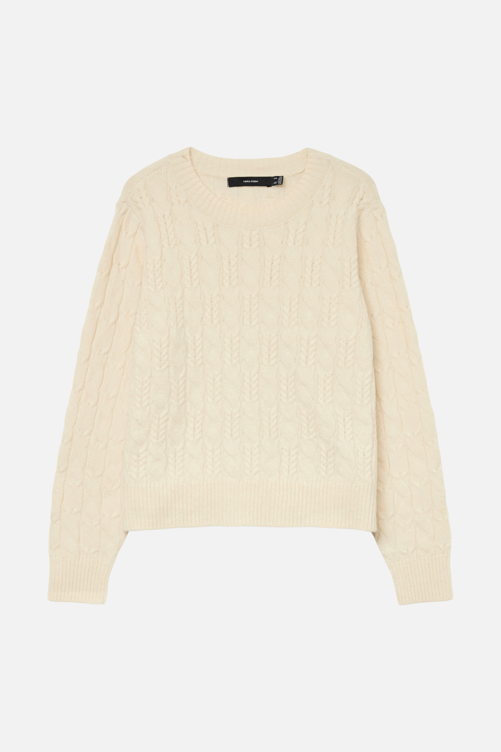 Widder O -Neck -Kabelpullover - Birke
