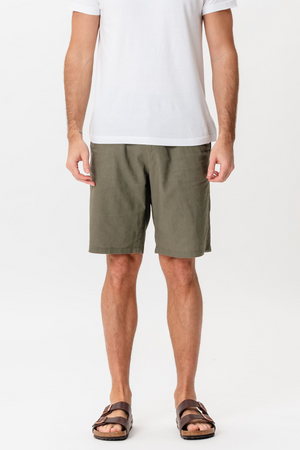 Wäsche mit kurzärärmernem Hemd + Leinen Shorts - Weiß (Paketangebot)