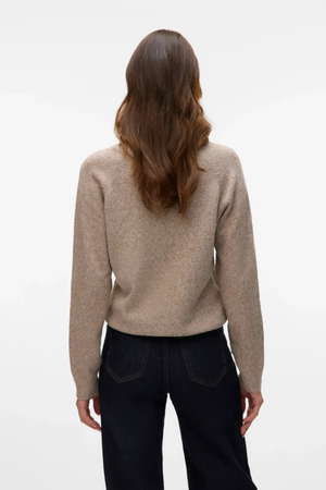 Doffy O-Ausschnitt-Bluse – Moon Rock Melange