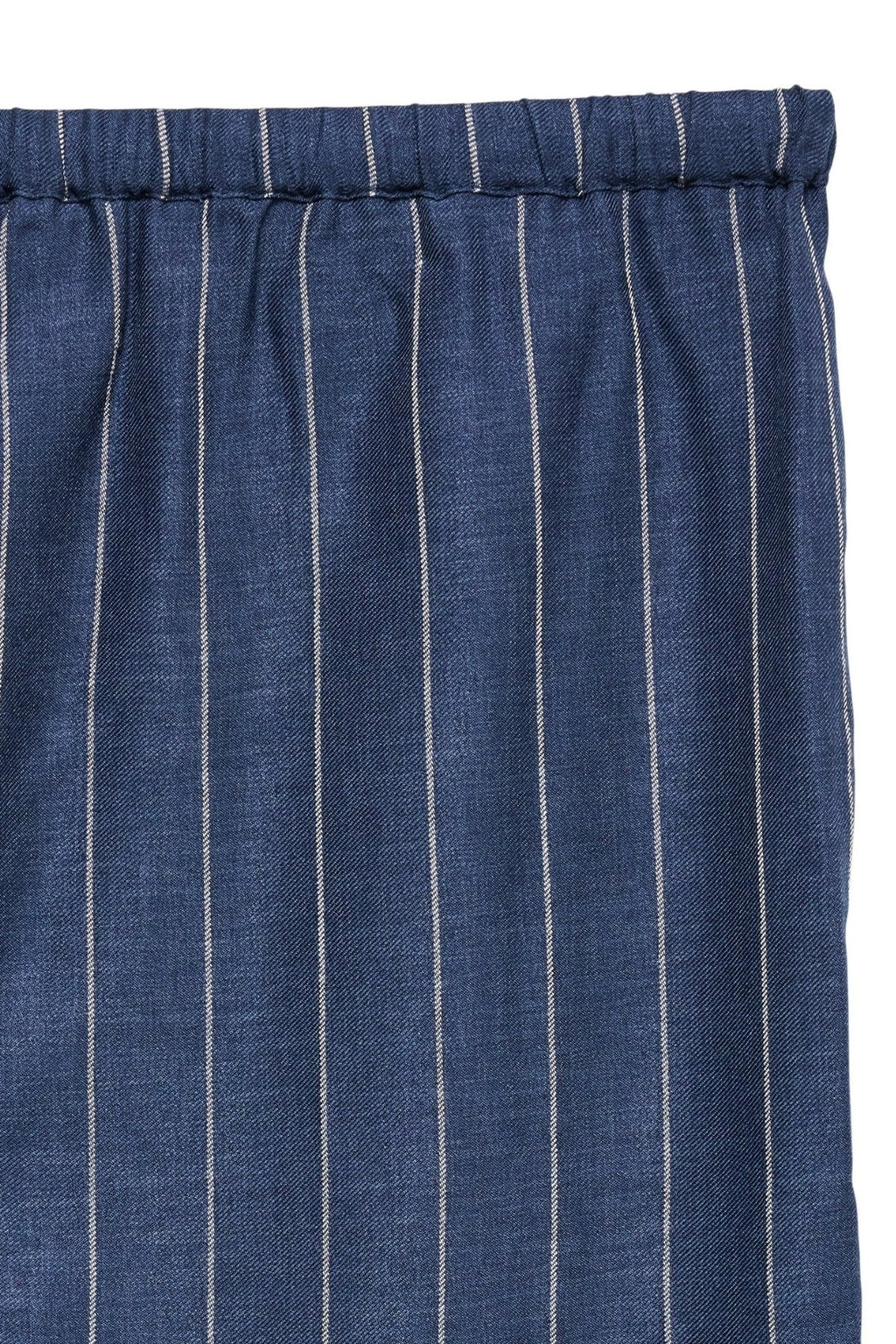 Odette WideTrousers – Dunkler Denim / Weiß