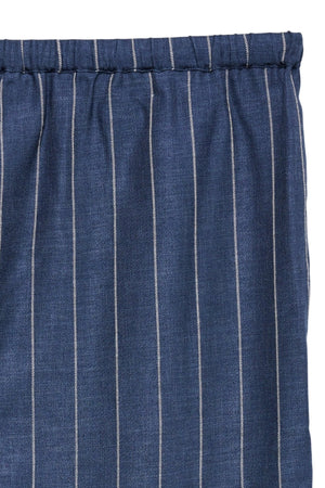 Odette WideTrousers – Dunkler Denim / Weiß