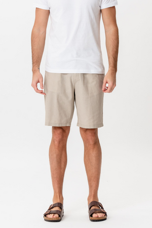Leinen Shorts - Sand