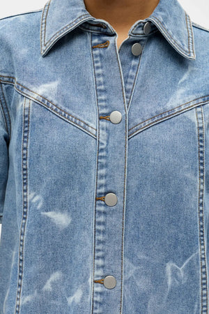 Kurzes Jeanskleid Claudia – Hellblauer Denim