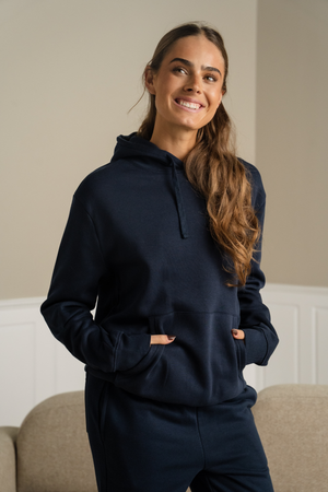 Essential Kapuzenpullover – Marineblau