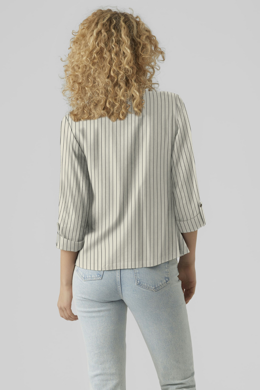 Jesmilo 3/4 Loose Blazer - Silberstreifen