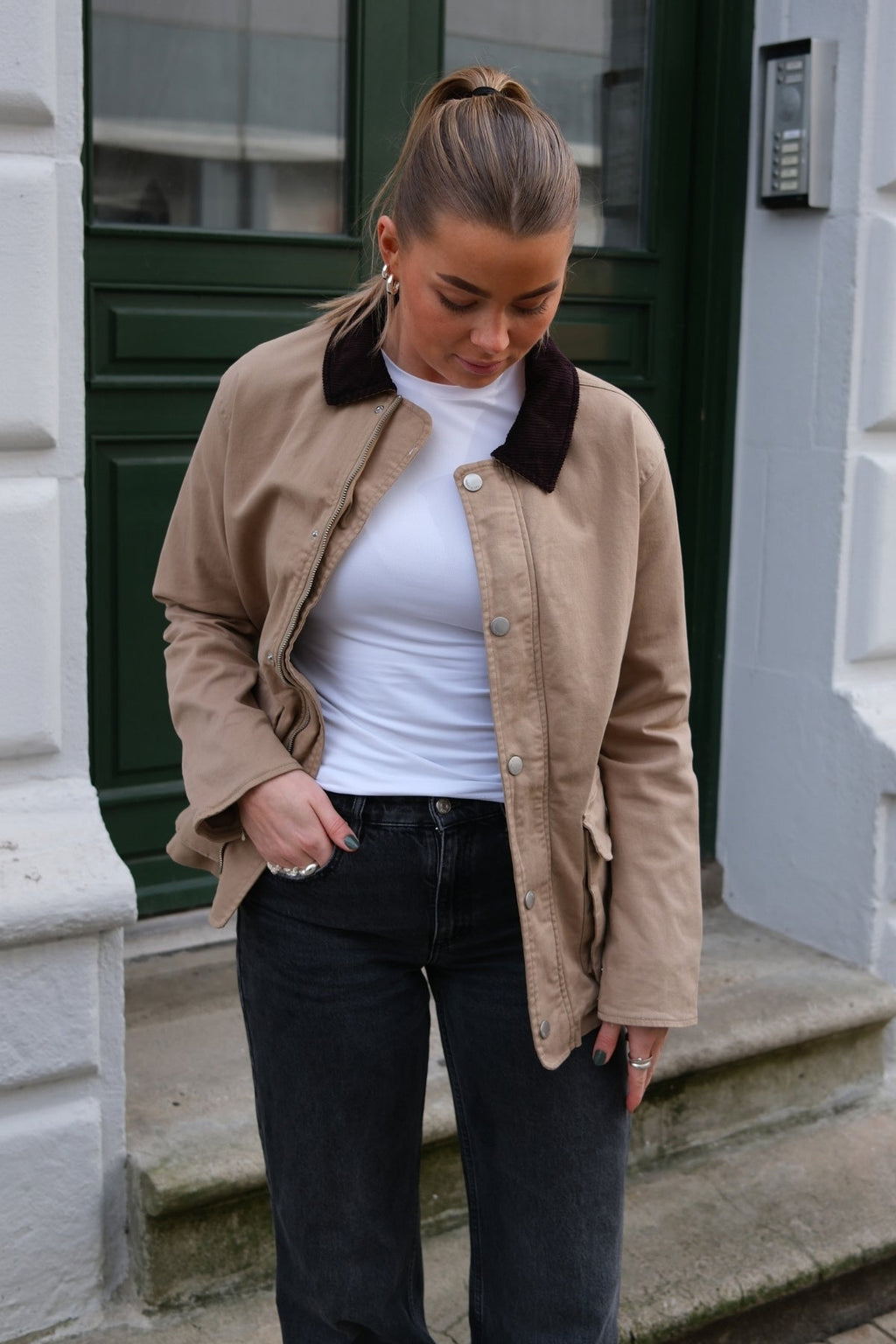 Twilljacke - dunkler Sand