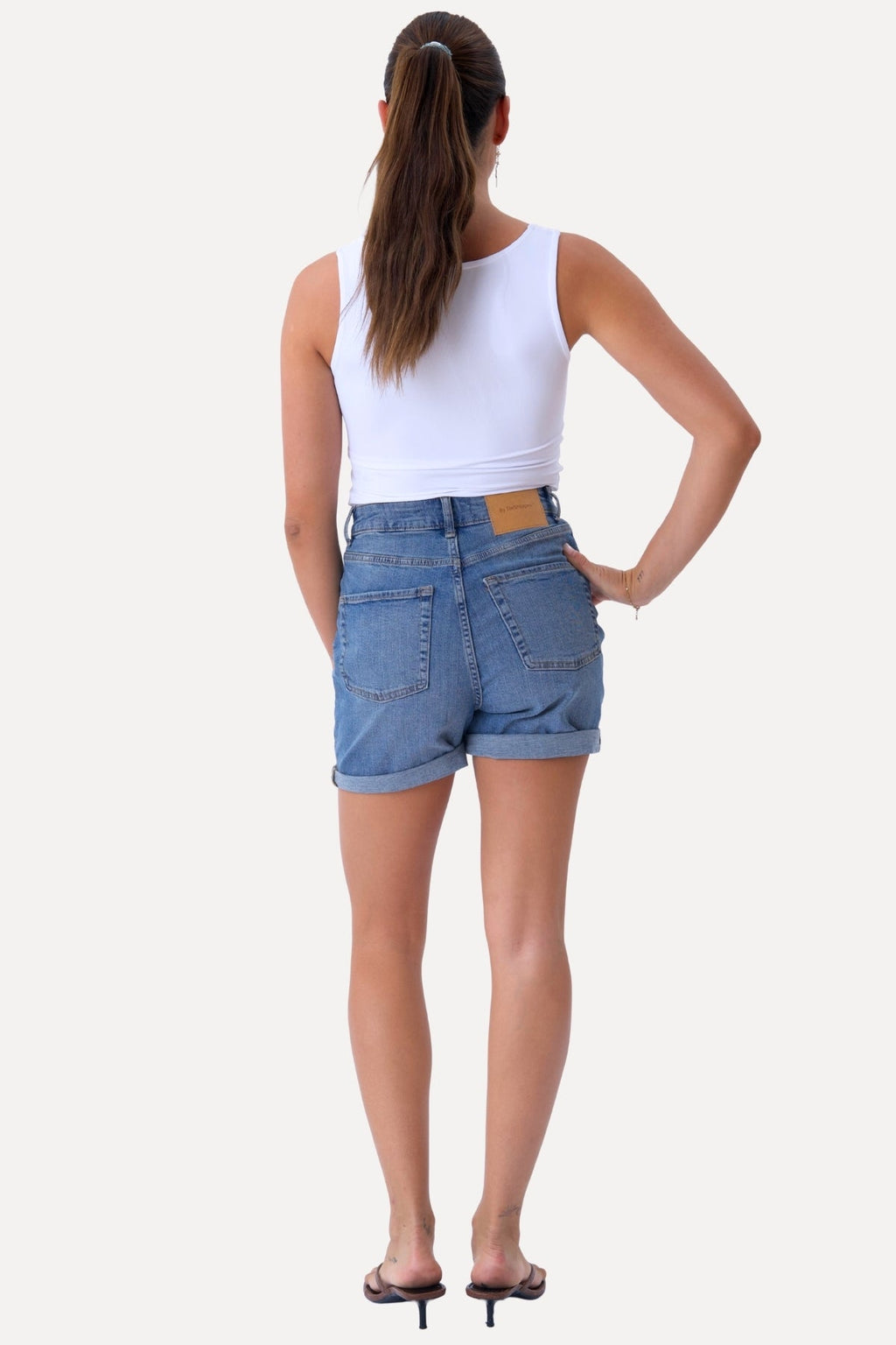 The Original Performance Denim Shorts - Mittelblau Denim (Frau)