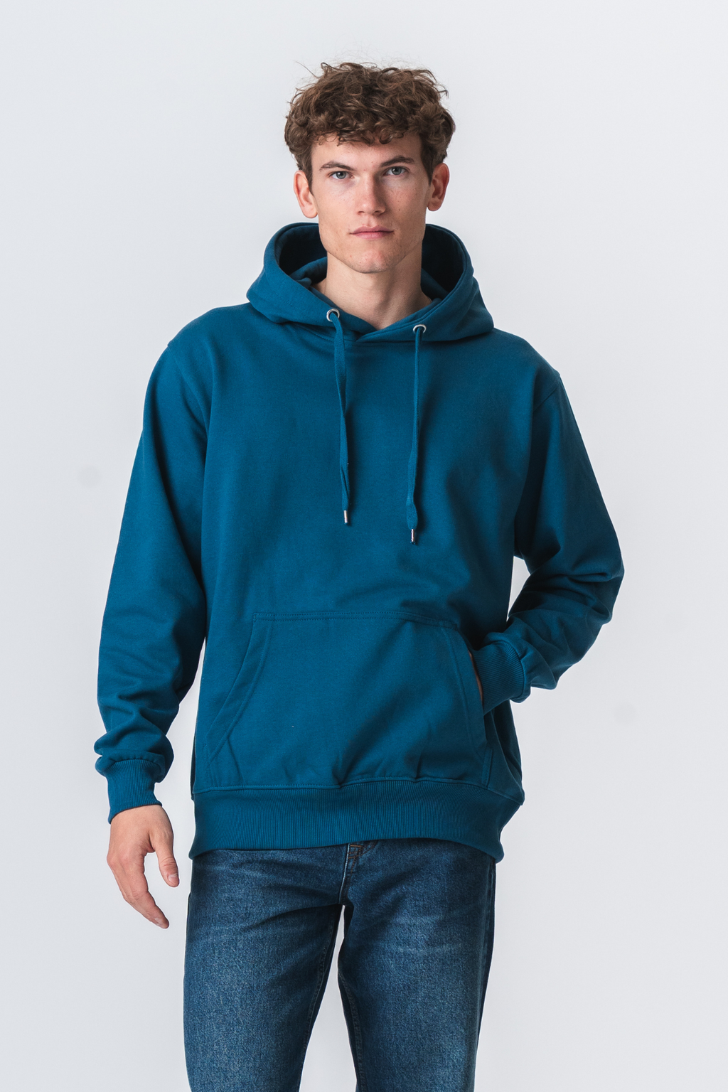 Basic Hoodie - Benzinblau