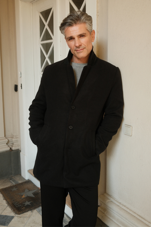 Klassischer Mantel - Schwarz