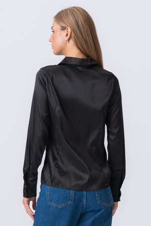 Lucy Tie Shirt - Schwarz