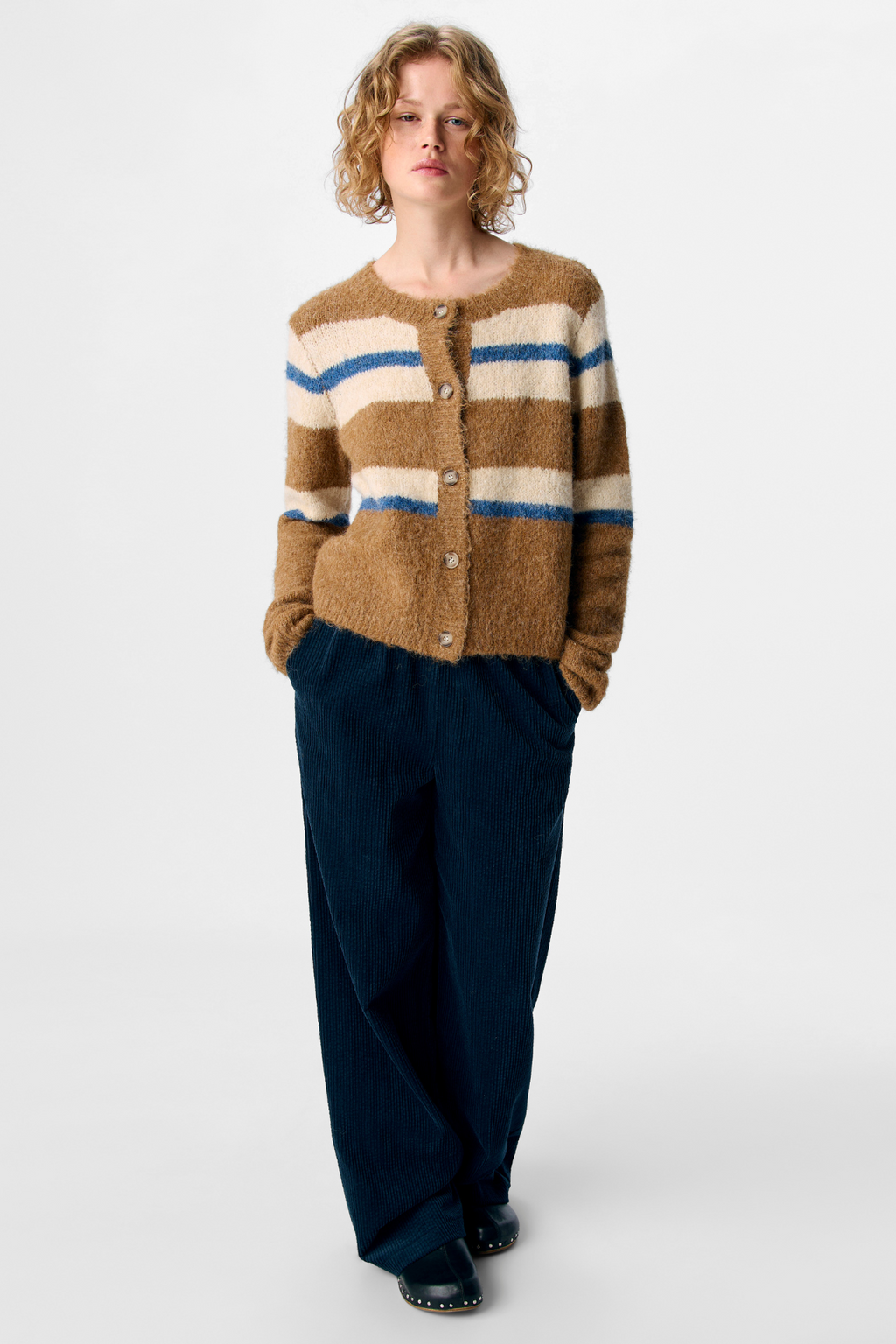 Galia -Strick -Strickjacke - Tannin Melange