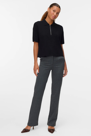 Gold 2/4 Poloneck Pullover - Schwarz