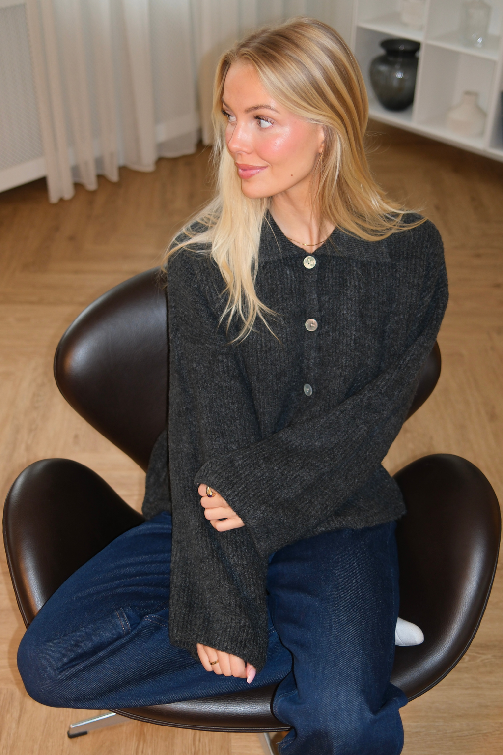 Josie Polo Knit – Graphit