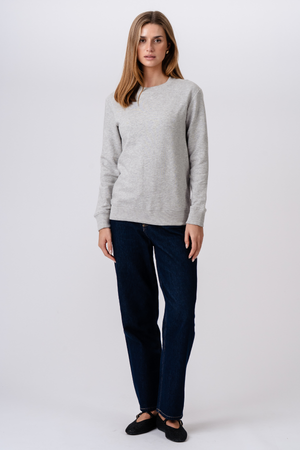 Sweatshirt mit Rundhalsausschnitt – Grau