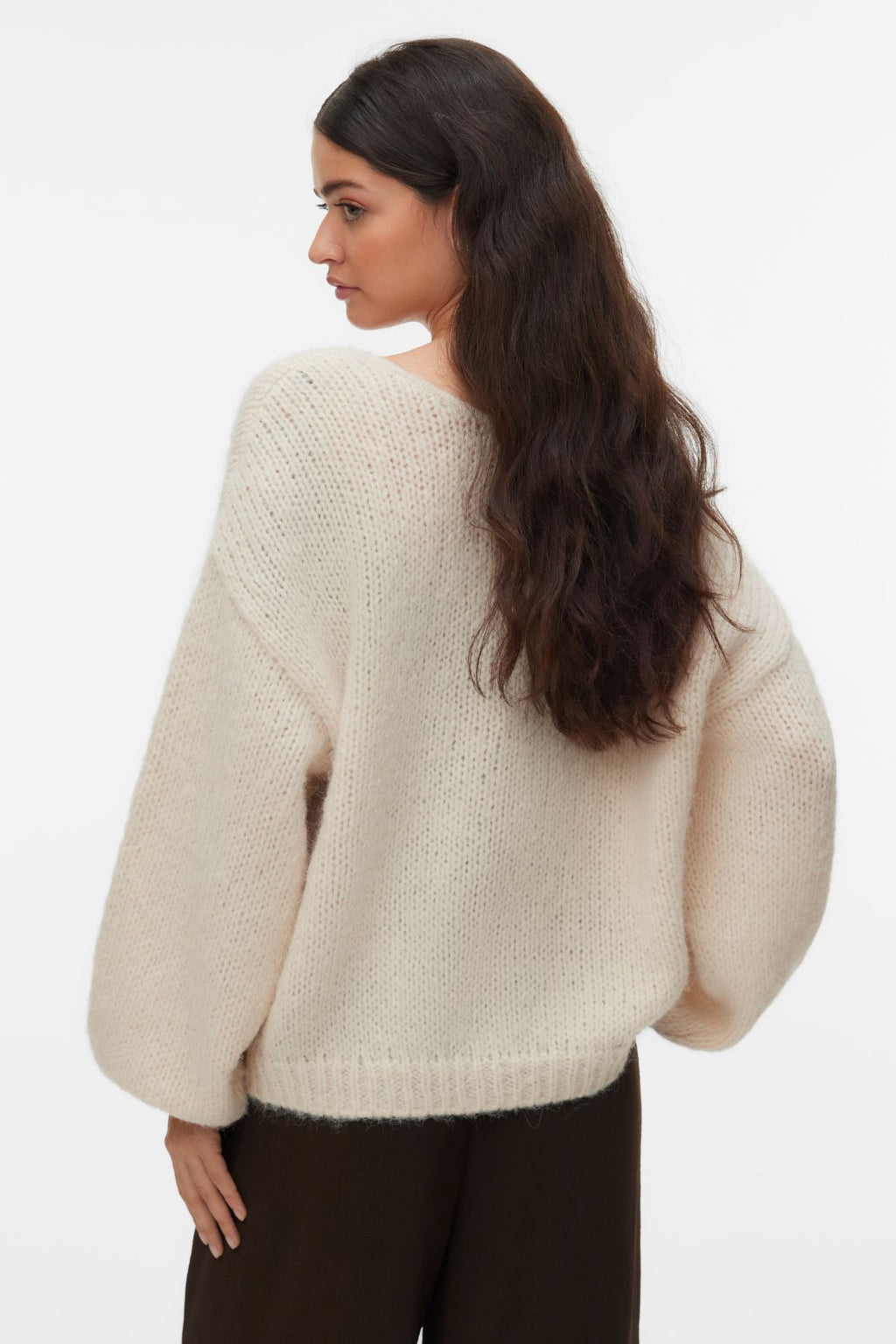 Maybe Ls 2way V-Ausschnitt Pullover – Birke