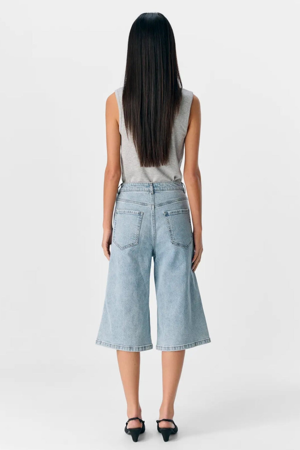 Isra Bermuda Shorts - mittelblauer Denim